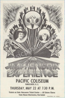 Beautiful 1969 Jimi Hendrix Pacific Coliseum Handbill