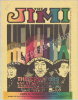 Rare AOR 3.16 Jimi Hendrix Sacramento Handbill