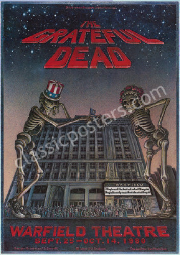 Popular AOR 4.45 Grateful Dead Warfield Poster