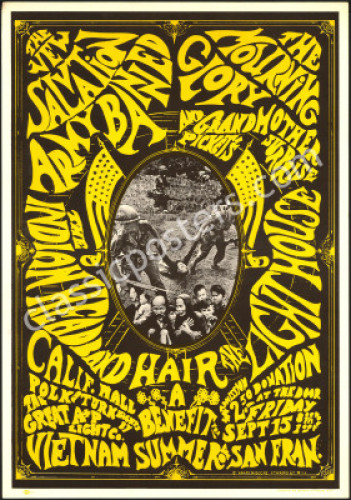 Scarce California Hall Benefit Poster