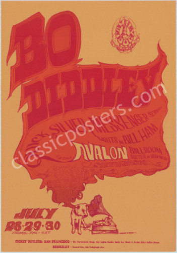 Scarce Original FD-18 Bo Diddley Poster