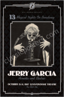 Attractive 1987 Jerry Garcia Broadway Poster