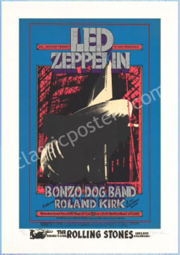 Superb Signed BG-199 Led Zeppelin Serigraph