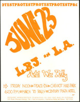 Scarce 1967 LBJ in LA Handbill