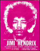 Popular 1969 Jimi Hendrix Fort Worth Handbill