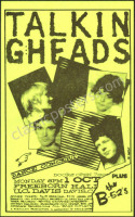 Scarce AOR 5.39 Talking Heads Handbill