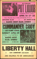 1973 Commander Cody Liberty Hall Poster