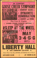 Scarce 1973 Liberty Hall Houston Poster