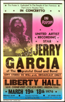 1976 Jerry Garcia Liberty Hall Poster