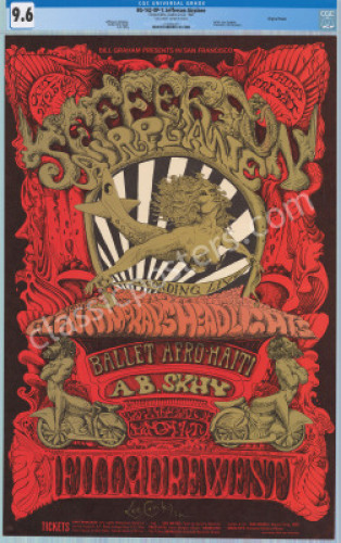 Signed and Certified BG-142 Jefferson Airplane Poster