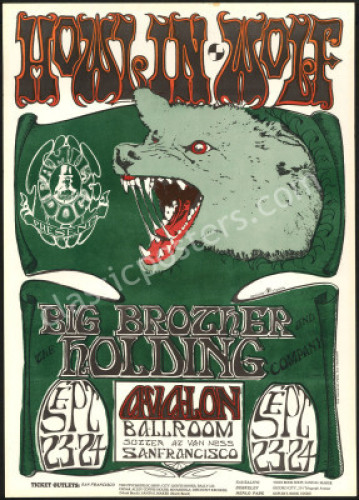 Beautiful Original FD-27 Howlin' Wolf Poster