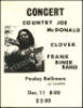 Scarce Country Joe Pauley Ballroom Handbill