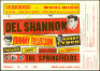 Scarce 1963 Del Shannon Handbill