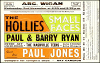 1966 Hollies Small Faces Handbill