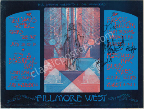 Leon Russell- and Fleetwood Mac-Signed BG-245 Poster