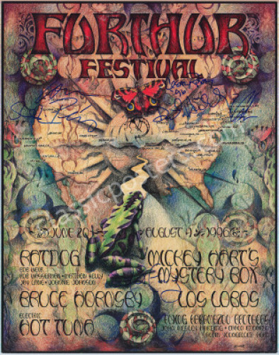 Los Lobos-Signed 1996 Furthur Festival Poster