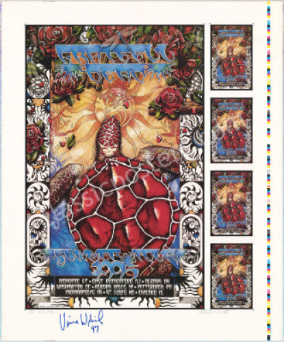 Signed 1995 Grateful Dead Summer Tour Proof Sheet