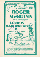 Rare Signed 1973 Roger McGuinn Poster