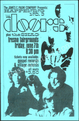 1968 The Doors Fresno Handbill