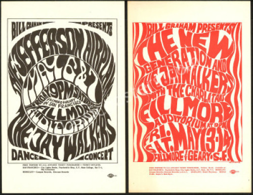 A Pair of Near Mint Bill Graham Handbills