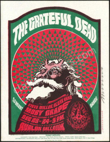 Signed FD-40 Grateful Dead Handbill