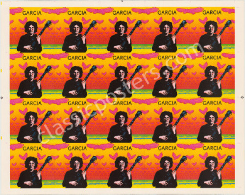 Uncut Sheet of Jerry Garcia "Compliments" Cards