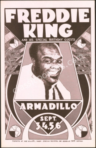 1975 Freddie King Armadillo Poster