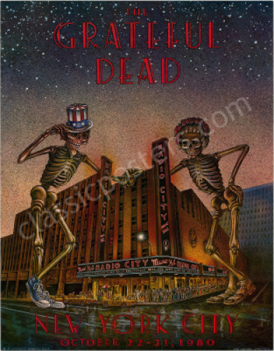 Grateful Dead Radio City Music Hall Poster