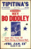 Rare Signed Bo Diddley Tipitinas Cardboard Poster