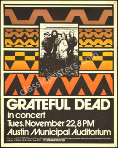 Rare Grateful Dead Austin Poster
