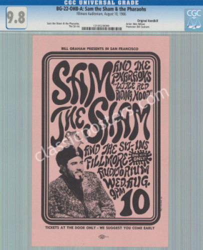 Mint Certified BG-22 Sam the Sham Handbill