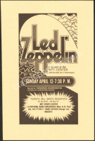 Scarce 1970 Led Zeppelin Minnesota Handbill