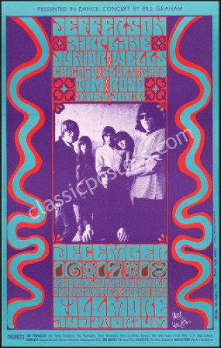 Superb Original Signed BG-42 Jefferson Airplane Poster