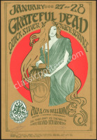Scarce Dual-Signature Original FD-45 Grateful Dead Poster