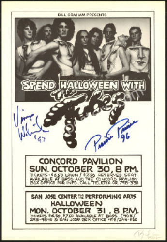 Signed 1977 Tubes Halloween Poster