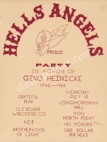 Rare 1969 Hells Angels Grateful Dead Poster