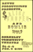 Scarce Alice Cooper Howlin‚Äô Wolf Handbill