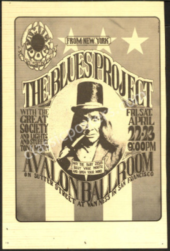 Rare FD-5 Avalon Ballroom Handbill