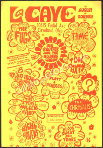 Rare 1968 La Cave Big Brother Handbill