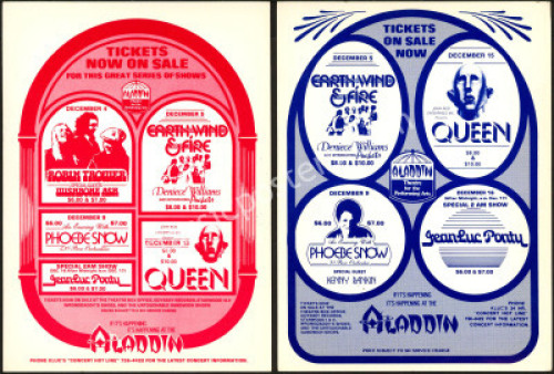 A Pair of Queen Las Vegas Handbills