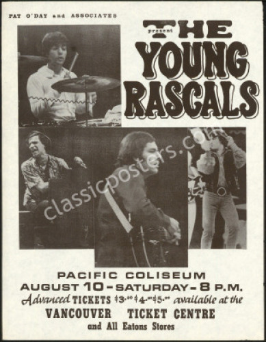 Scarce Young Rascals Vancouver Handbill