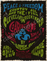 Rare 1968 Fillmore Peace and Freedom Poster