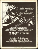 Rare Bob Marley Hawaii Handbill