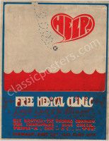 Rare 1967 Fillmore Free Medical Clinic Poster