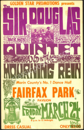 Scarce 1967 Sir Douglas Quintet Poster