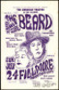 Scarce Signed BG-19 The Beard Handbill