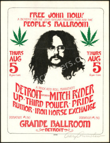 Rare Free Signed John Now Grande Ballroom Handbill