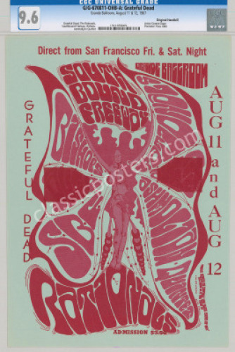 Scarce 1967 Grateful Dead Grande Ballroom Handbill