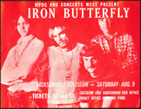 Scarce 1969 Iron Butterfly Handbill