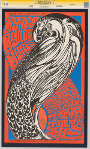 Sterling Signed and Certified Original BG-57 The Byrds Poster